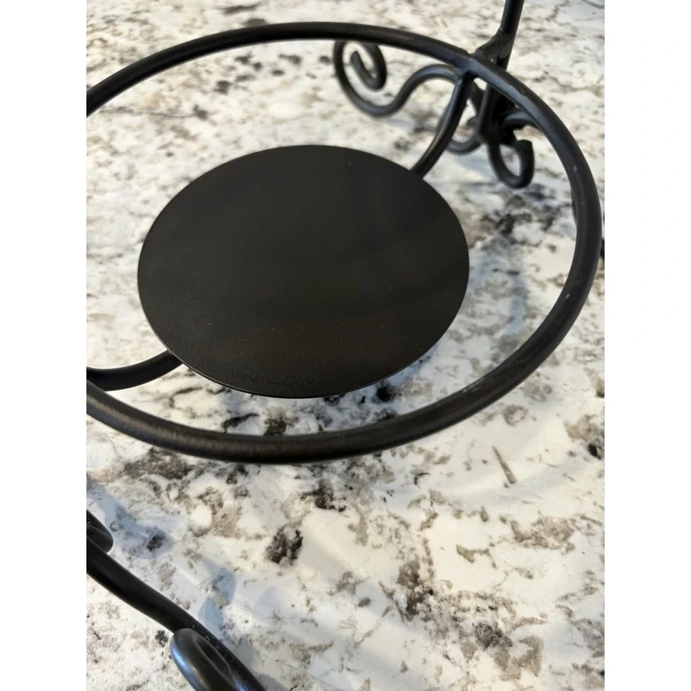 Vintage Longaberger Wrought iron 2-Tier Mini Pie stand Holiday Serving Stand